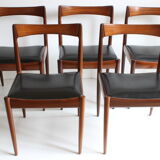 Rosewood Astrid Dining Chairs by Oswald Vermaercke for V-Form, 1962, Set of 5