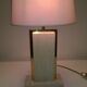 Travertine and gilded brass table lamp by Camille Breesch Belgium 1970