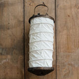 Lampion in natural cotton and metal