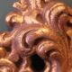Gilded plaster wall mirror, Rococo style, mid-20th century