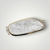 Antique wall mirror in gold metal – Free form –
