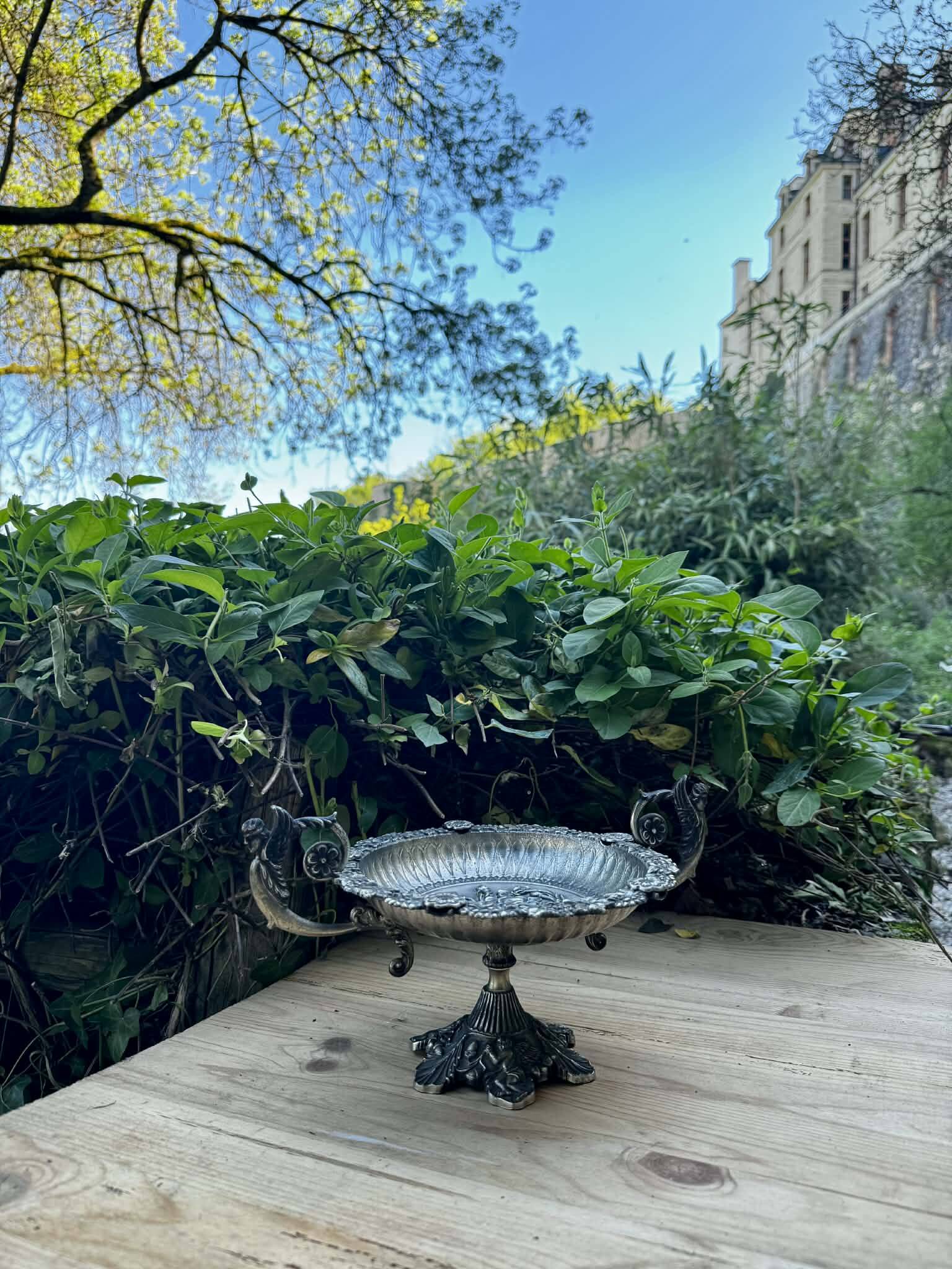Silver centrepiece from the Art Nouveau period.