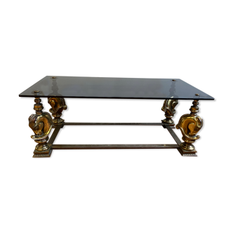 Bronze bass table with horse head