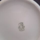 Sucrier en porcelaine de Limoges motifs floraux et oiseau