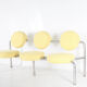 Chrome and fabric bench
