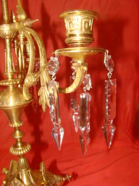 pair of bronze candelabra with 4 candle holders from the late 19th century