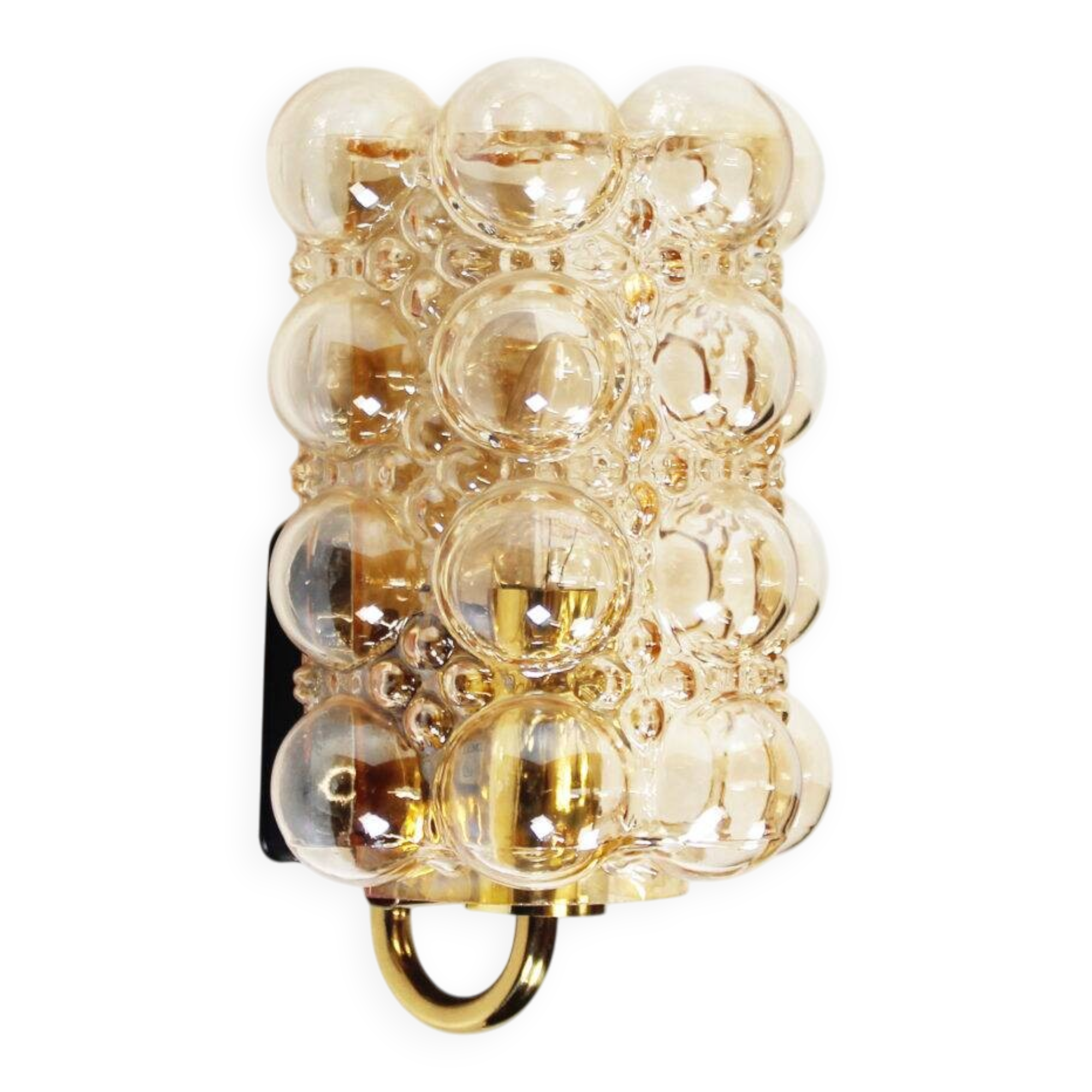 Single Murano glass 'bubble' sconce by Helena Tynell for Glashutte Limburg