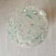Blue speckled glass vase