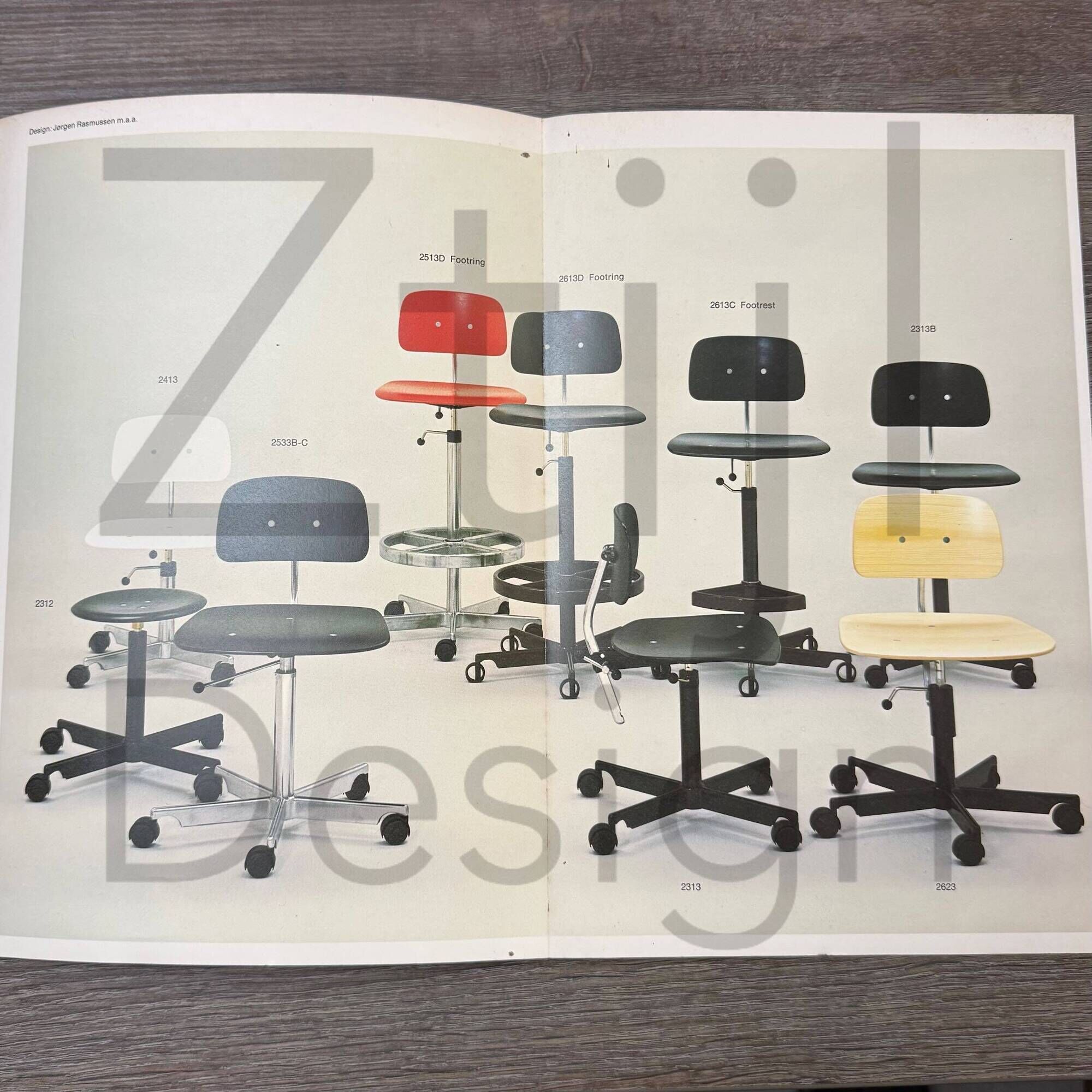 Kevi office chairs by Jørgen Rasmussen for KEVI A·S, set of 4, 1970s – Adjustable