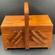 Cute little worker or vintage wooden sewing box