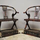 Folding Thrones, 1920s, Set of 2