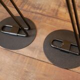 Pair of vintage chrome metal lamps