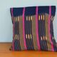 Cushion cover in blue baoulé fabric