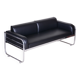 Bauhaus Sofa in Chrome and Leather by Vichr a Spol, Czech, 1930s