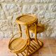 Vintage bamboo and rattan plant holder, circa 70's