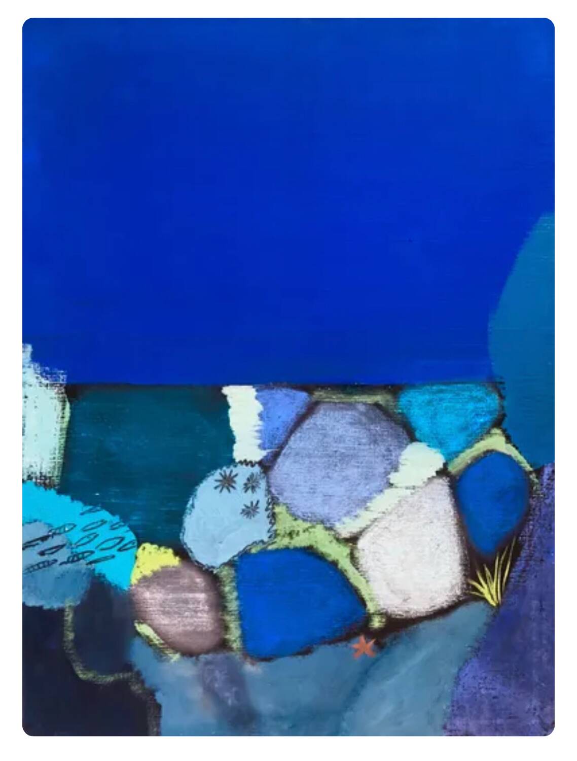 Figurative Blue Table