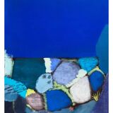 Tableau Bleu Figuratif