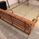 With integrated nightstands vintage rattan bed