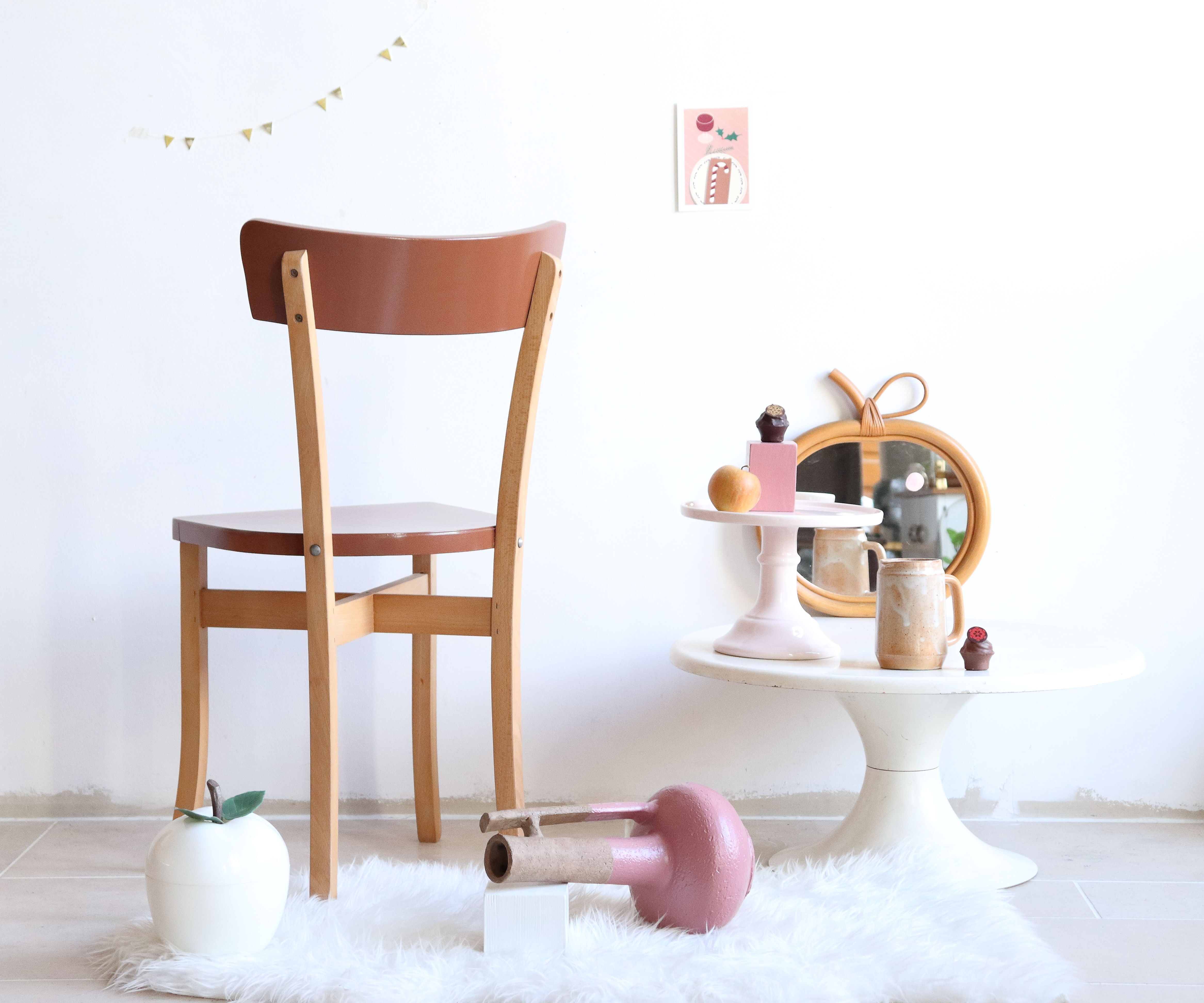 Vintage wooden bistro chair