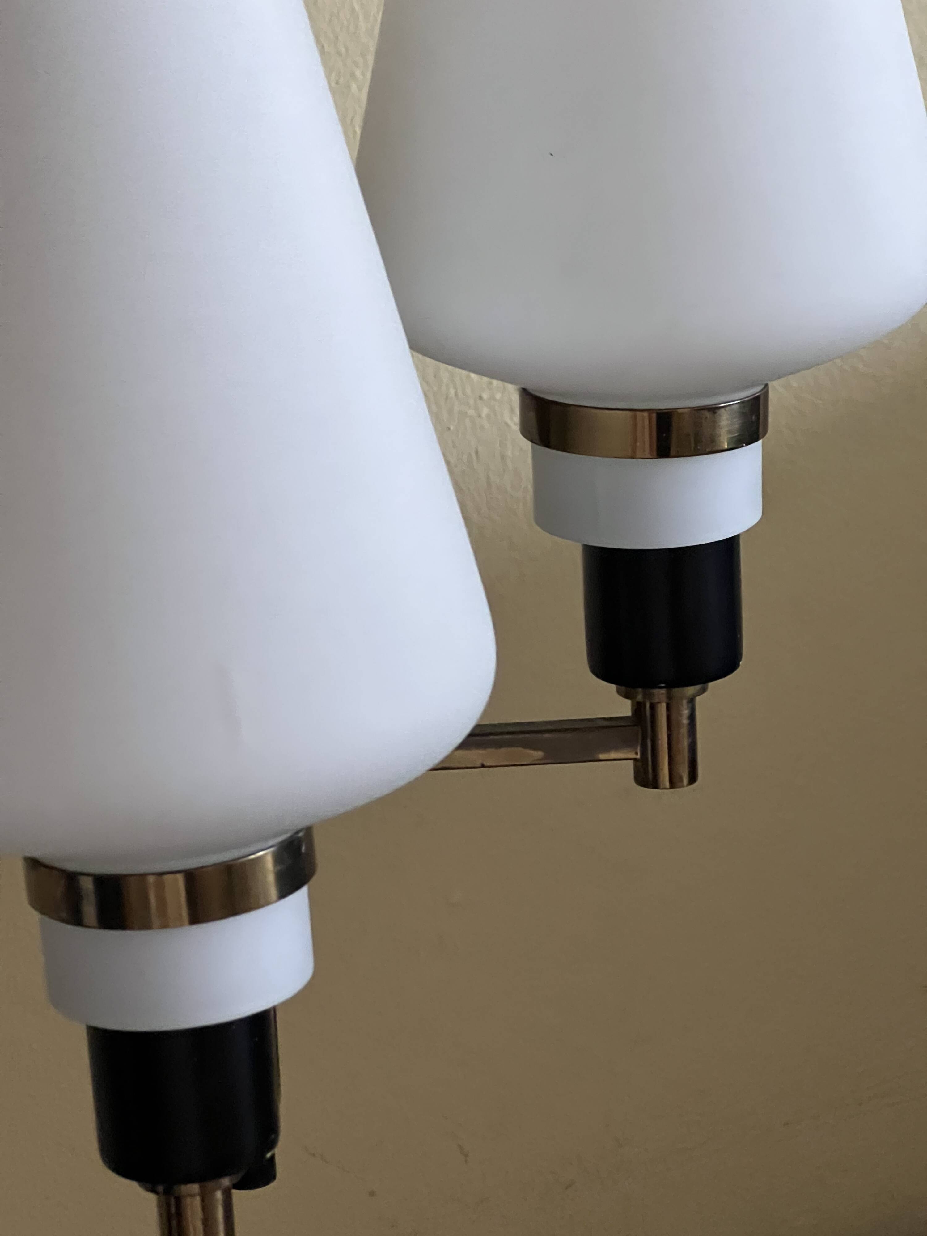Pair of large Italian wall lights, 1950s