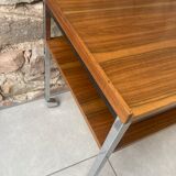 Desserte table basse à roulettes 2 niveaux