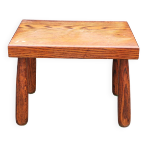 Tabouret bas en chêne