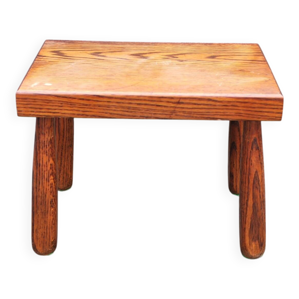 Tabouret bas en chêne