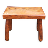 Low oak stool