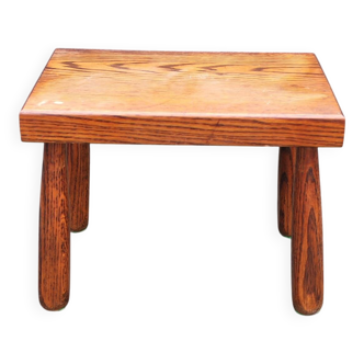 Low oak stool