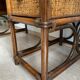 Vintage bamboo and wood rattan desk