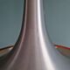 Pair of Scandinavian brushed aluminium pendants, 1960s