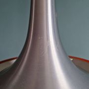 Paire de suspensions scandinaves en aluminium brossé, années 60