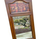 Wooden trumeau mirror, France