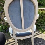 Two Louis XV style berger armchairs