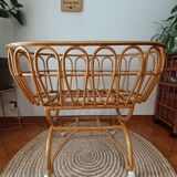 Rattan baby cradle
