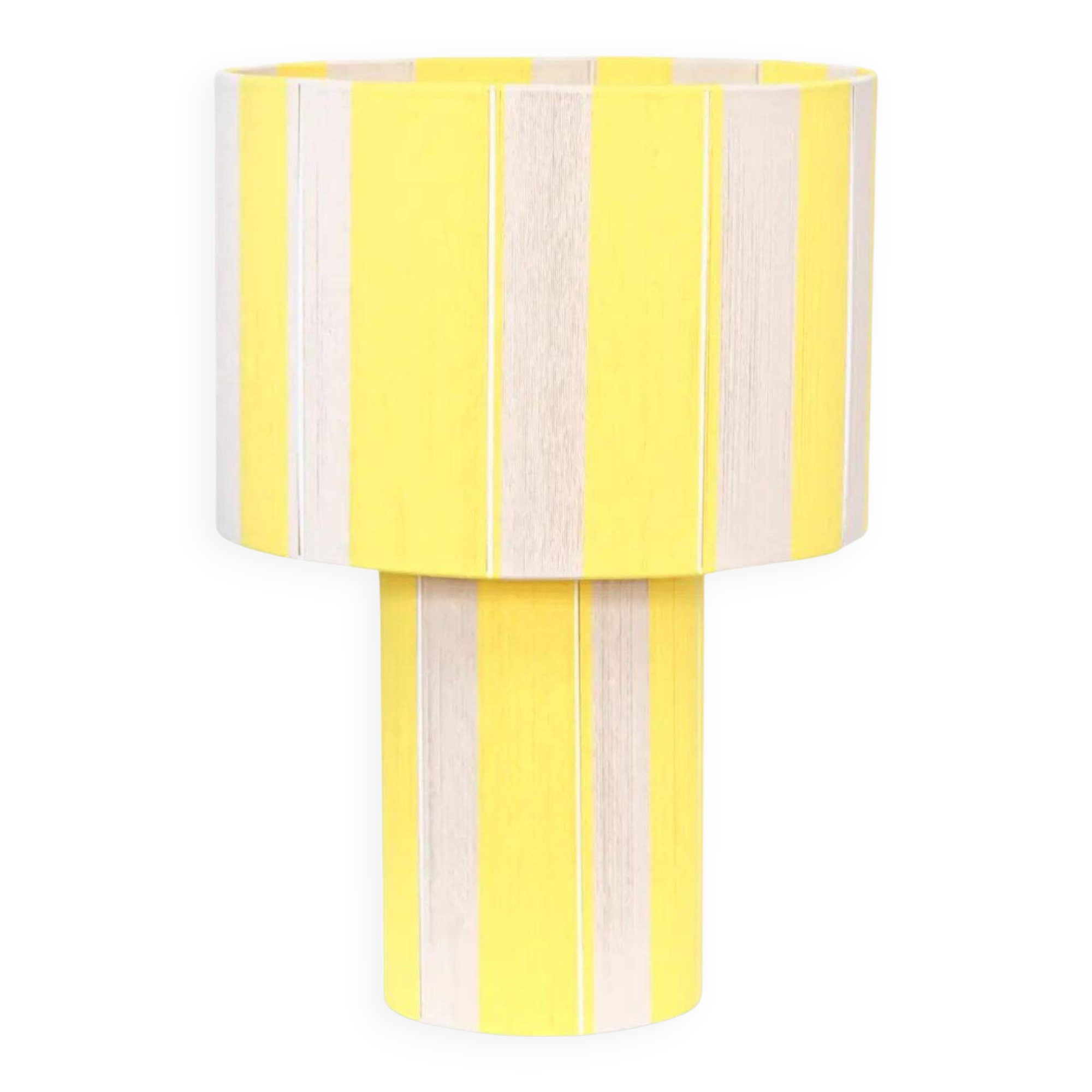 Grande lampe à poser l'Eléange jaune crème