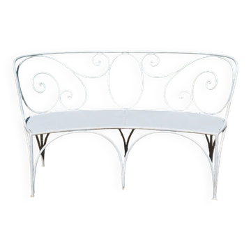 Wrought iron garden bench
