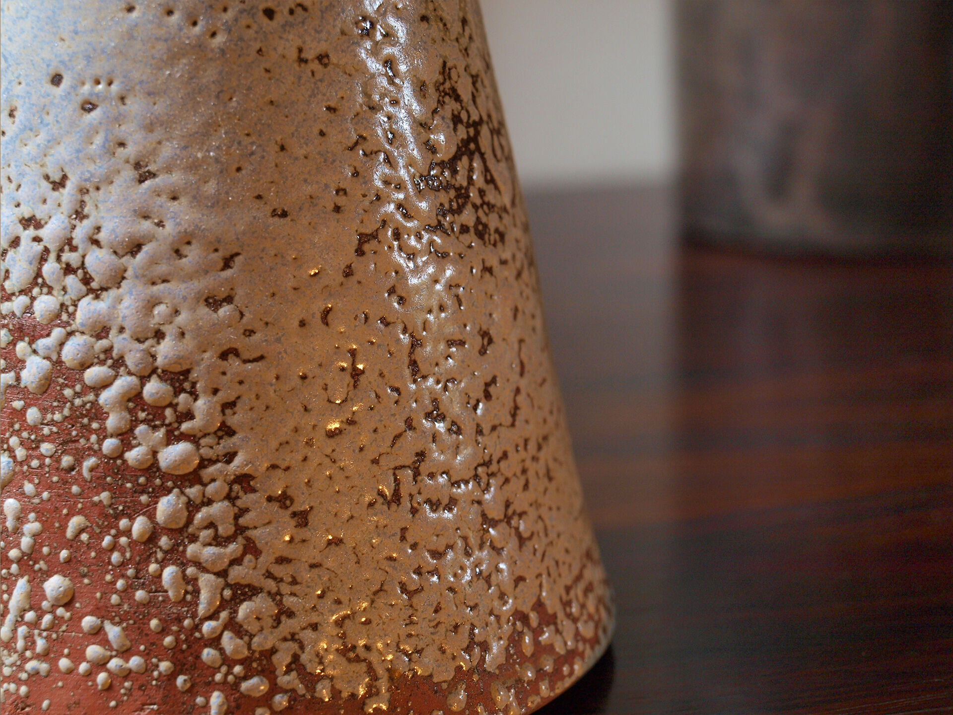 Brutalist diabolo vase by Joël Baudoin, 60s