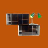 Vintage modular aluminum wall unit — 60s-70s