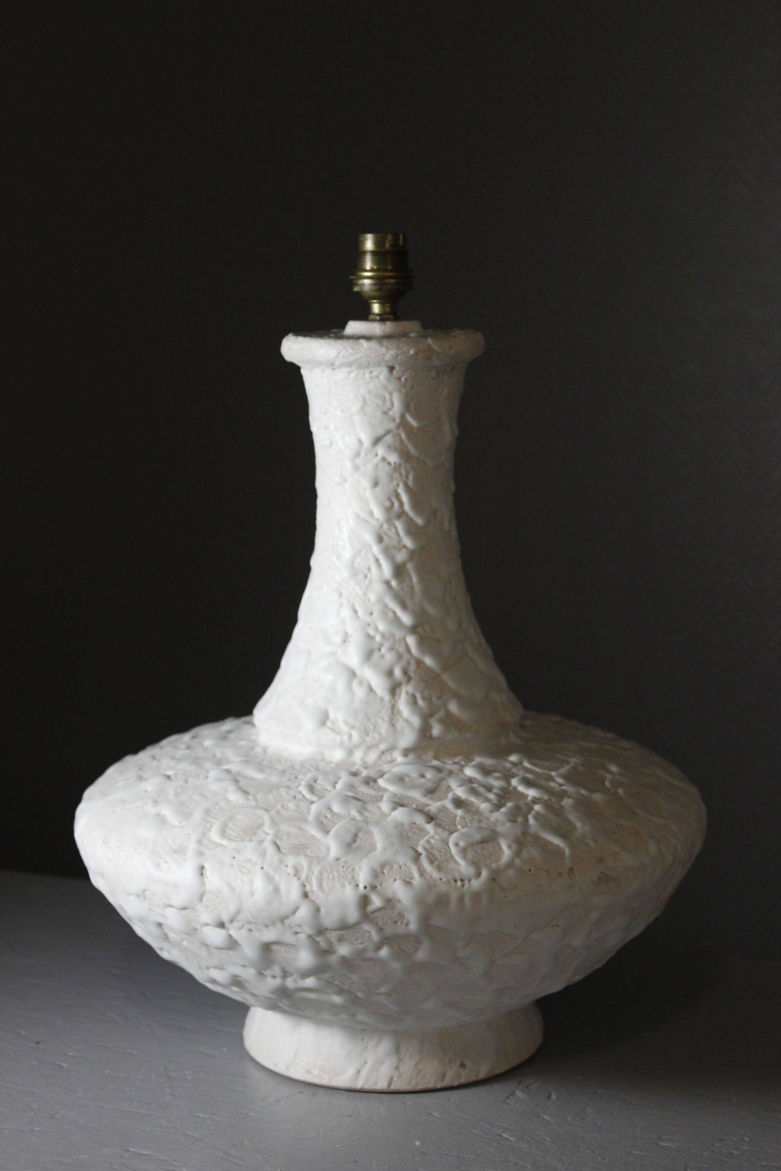 Large vintage ceramic lamp base brutalist West Germany 1960s