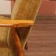 Scandinavian armchair golden velvet design by H.Lis