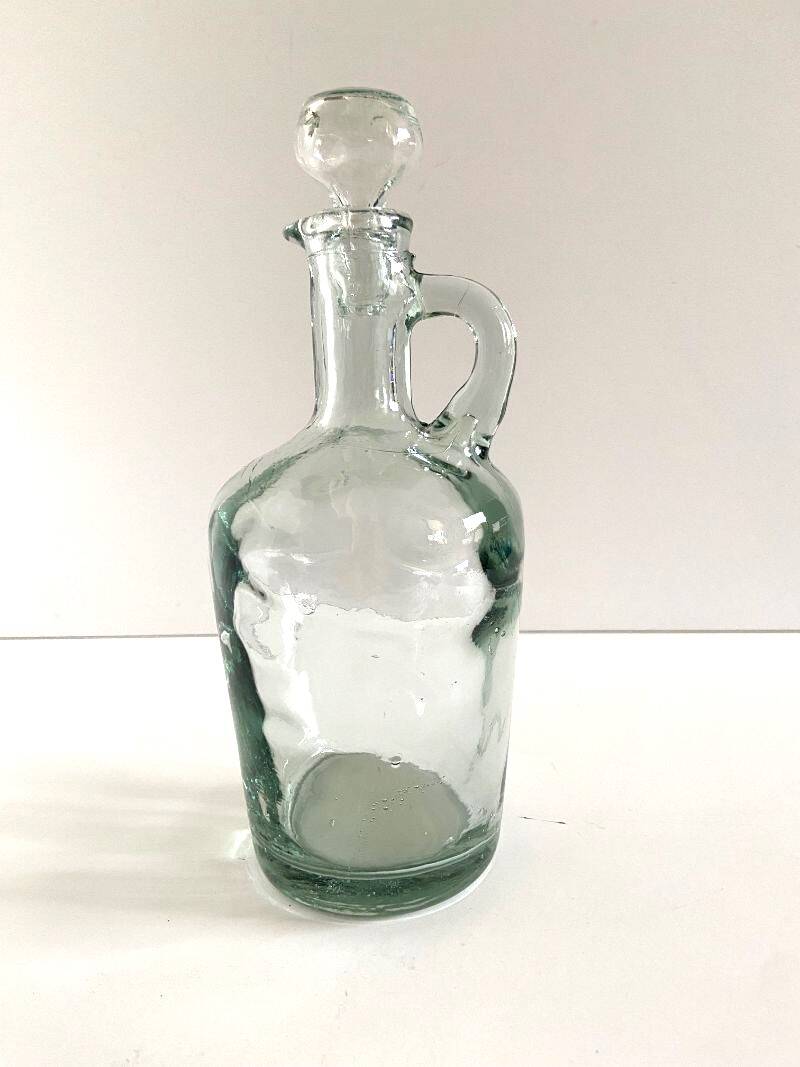 2 Vintage 70's Carafes Pourers Bottles Pitchers Olive Oil Vinegar Art
