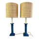 Pair of "Blue Sky" ceramic lamps, 1970