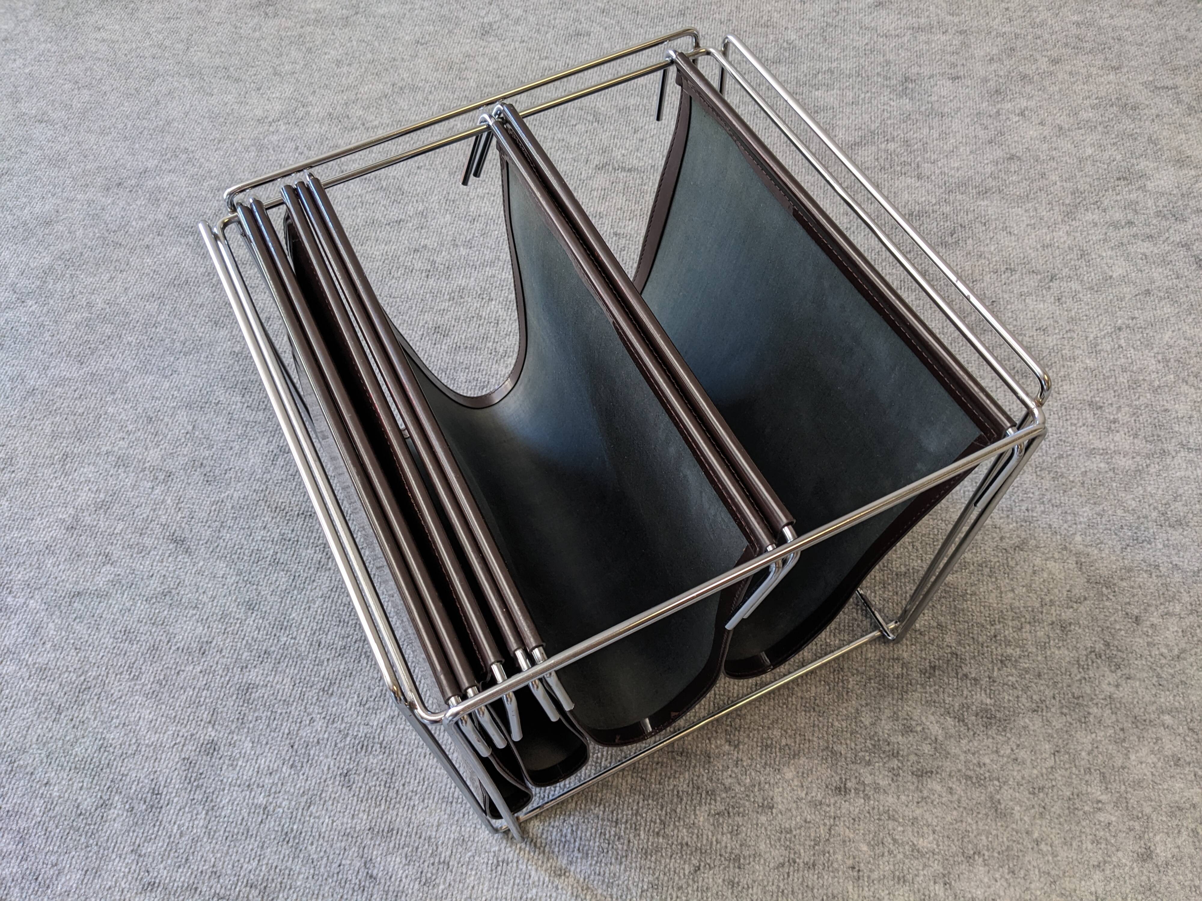 Magazine rack from the 70s/80s by Gérard Rignault for Group SA