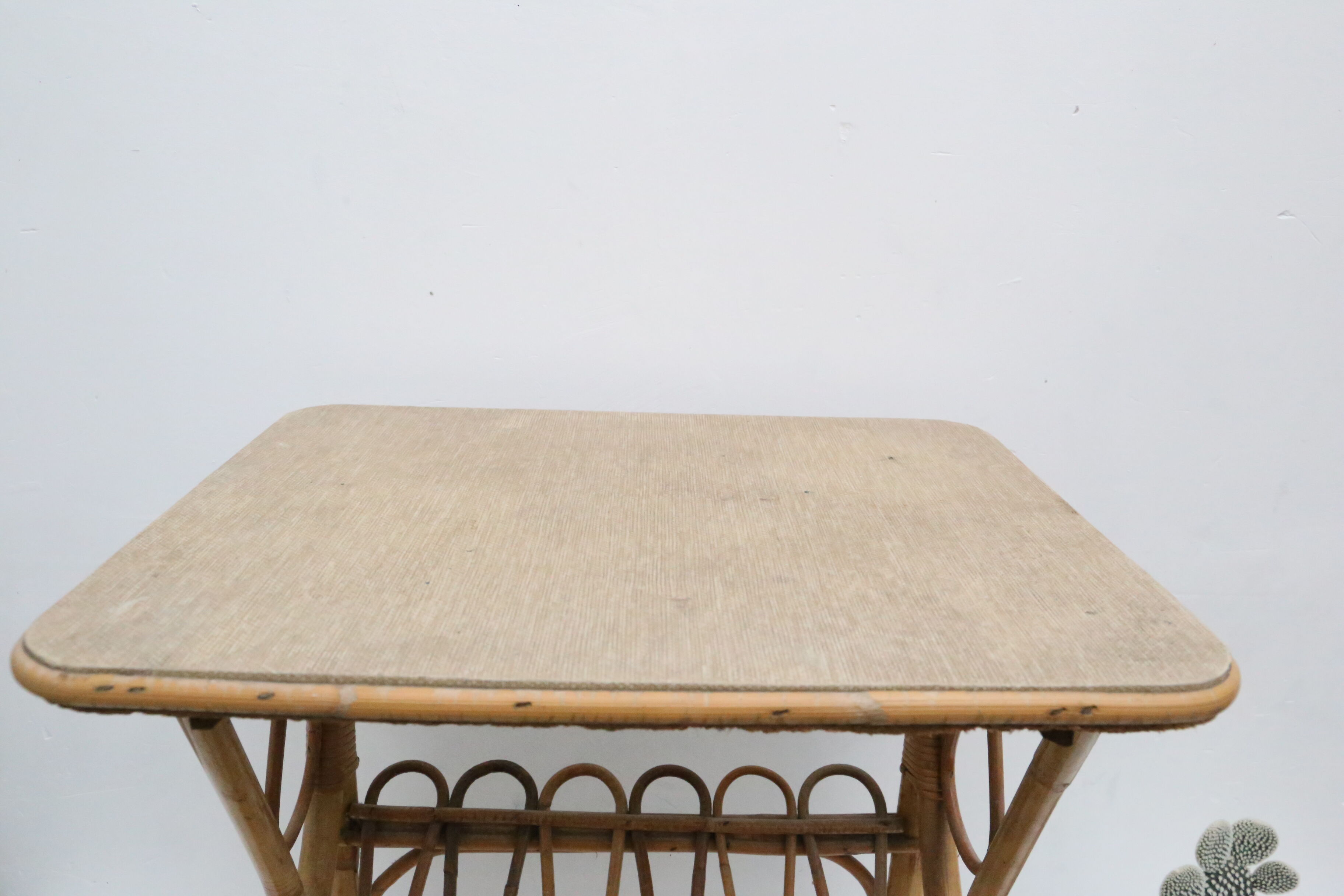 Side table in rattan
