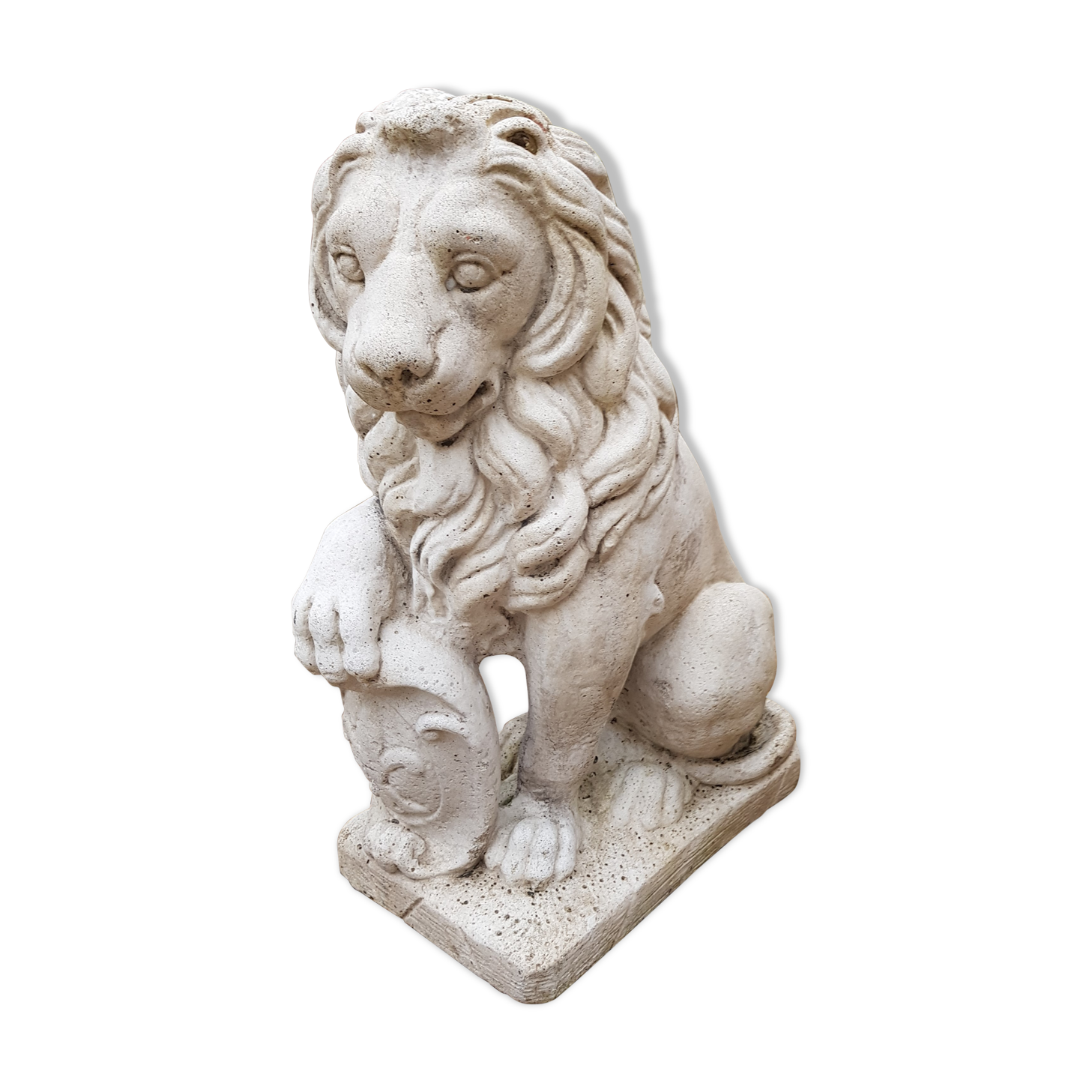 Reconstructed stone lion