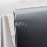 4 leather chairs model Giulietta by Afra and Tobia Scarpa for Meritalia italia 1988