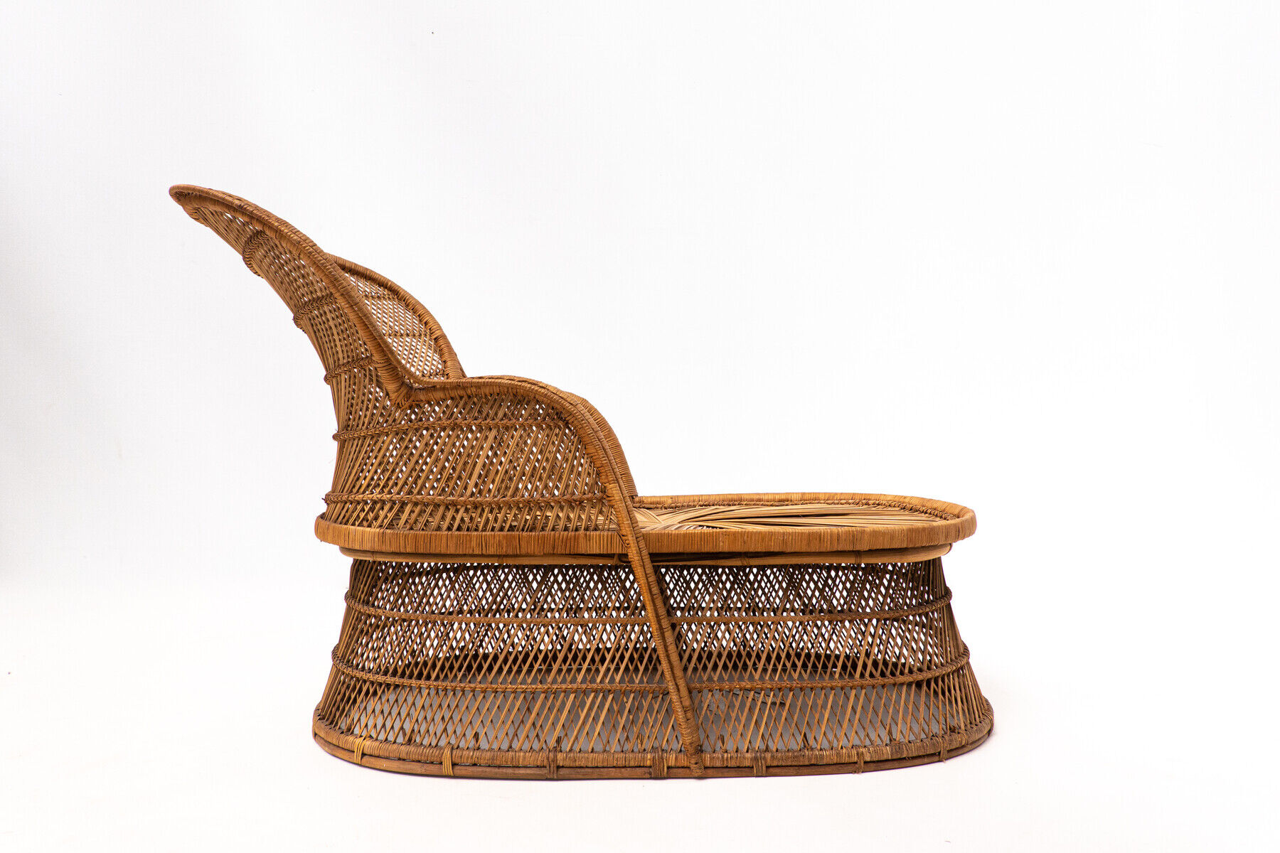 Mid-century rattan daybed, Italy 1940s