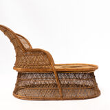 Mid-century rattan daybed, Italy 1940s