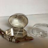 Metal snail butter dish